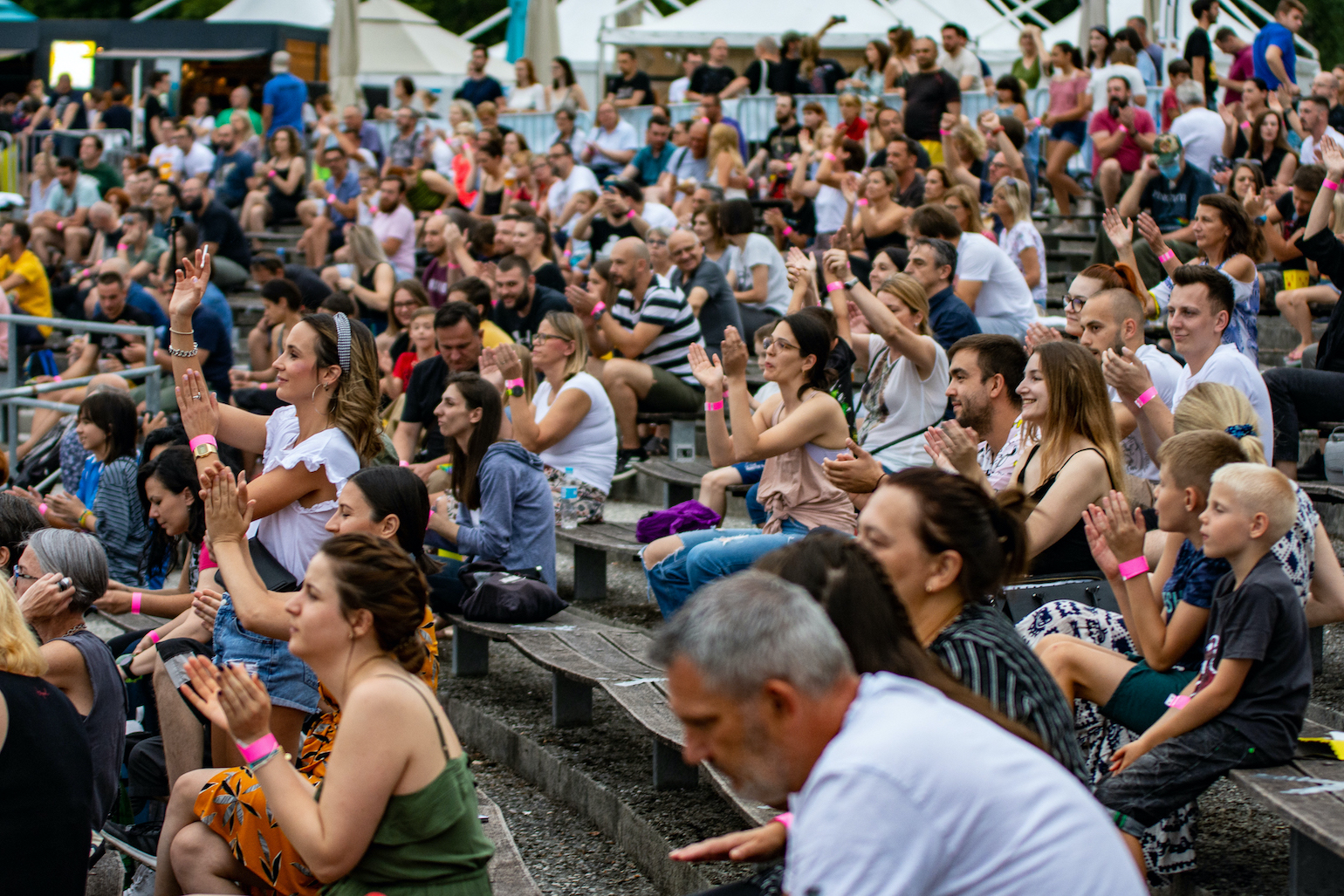 Audience at the closing of the fifteenth Festival of Tolerance, Bundek, Zagreb, 2021.